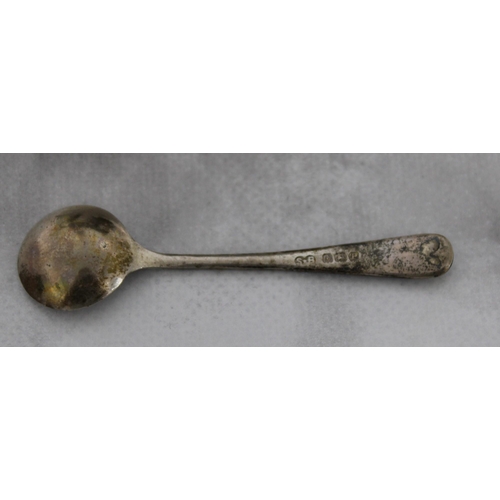 560 - Silver Hallmarked Mustard Pot & Spoon