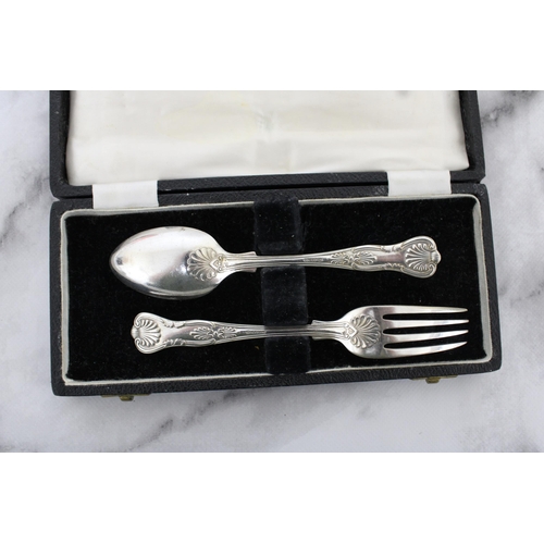 571 - Silver Plated Spoon/Folk Set Boxed