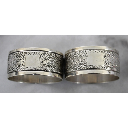 572 - Two Silver Hallmarked Napkin Rings