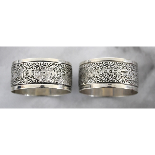 572 - Two Silver Hallmarked Napkin Rings