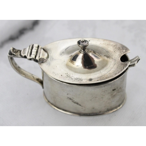 573 - Silver Hallmarked Mustard Pot & Spoon