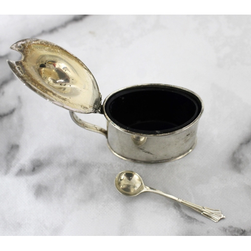 573 - Silver Hallmarked Mustard Pot & Spoon