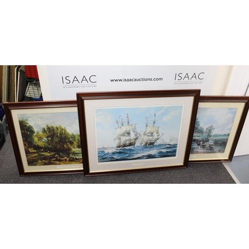 317 - Three Framed Pictures/Largest 88cm Width/71cm Height
Collection Only