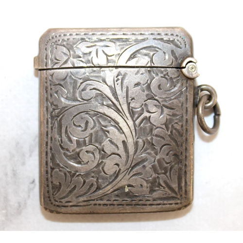 581 - Silver Hallmarked Vesta Case