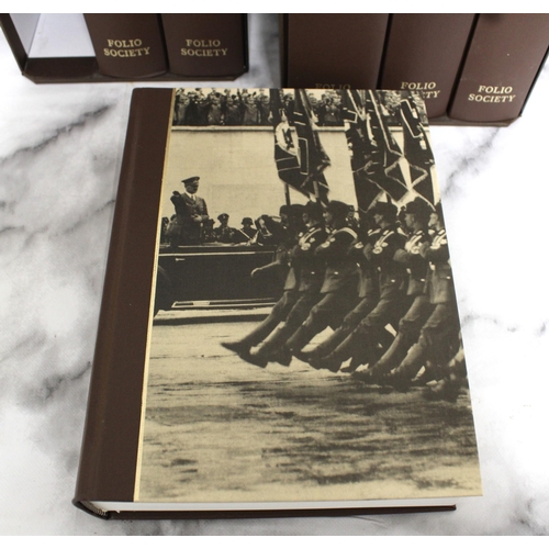 163 - Folio Society  - Winston S Churchill - The Second World War - 6 Editions across 2 Cases.