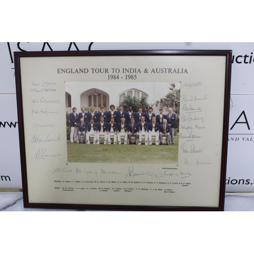 254 - England Cricket Touring Squad Photograph 1984-1985 to India and Australia - Signed by all players

F... 