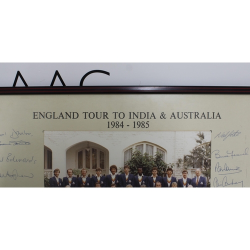 254 - England Cricket Touring Squad Photograph 1984-1985 to India and Australia - Signed by all players

F... 