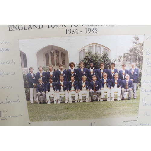 254 - England Cricket Touring Squad Photograph 1984-1985 to India and Australia - Signed by all players

F... 