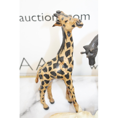 69 - Five Collectable Decorative Animals - 3 Giraffes and 2 Elephants