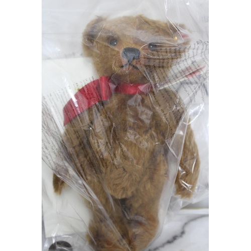 71 - Boxed Steiff Bear - Cinnamon Bear with Coin - Remains in Sealed Bag