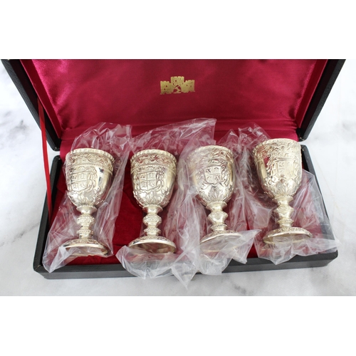 596 - Two Boxes of Silver Plated Items - Cutlery and Goblets