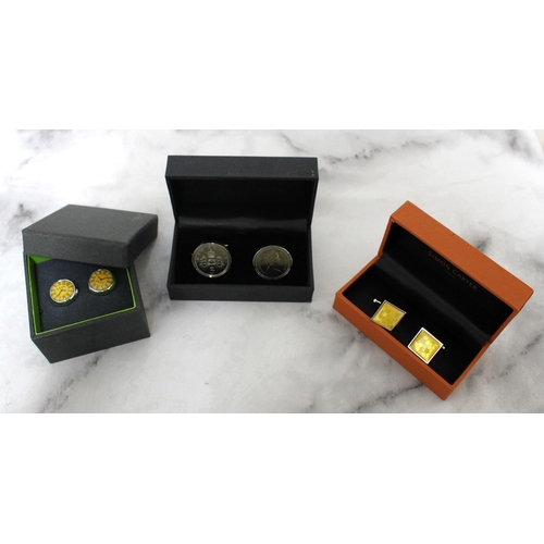 445 - Three Boxed Cufflink Sets