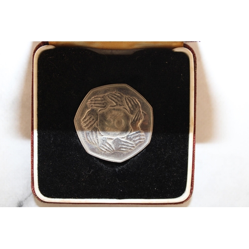 376 - Royal Mint Boxed 1973 50 Pence Coin