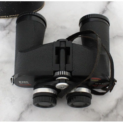 152 - KING De Luxe Binoculars In Case Untested