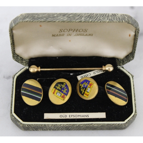 78 - OLD EPSOMIANS Cufflink Set Boxed