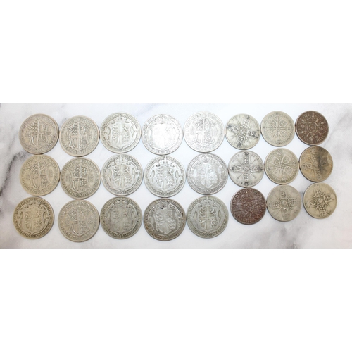 382 - Collection Of Coins Florins/Half Crowns/Shillings