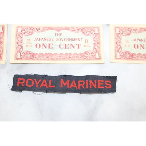 302 - Royal Marine Insignia, War Time Currency Bank Notes