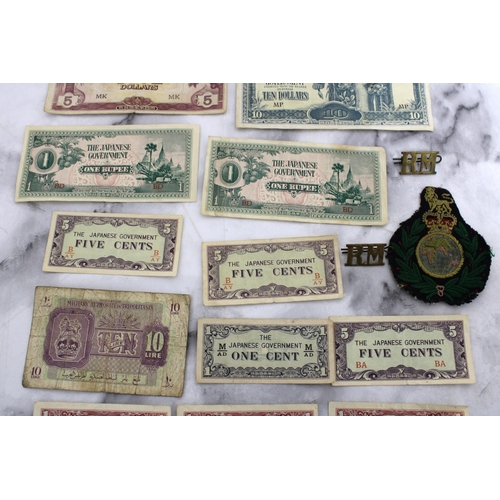 302 - Royal Marine Insignia, War Time Currency Bank Notes