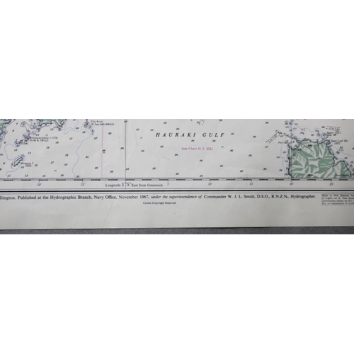 288 - Quantity of Navigation Charts Printed 1960's & 1970's. Covering New Zealand and Scandinavia - 12 Cha... 