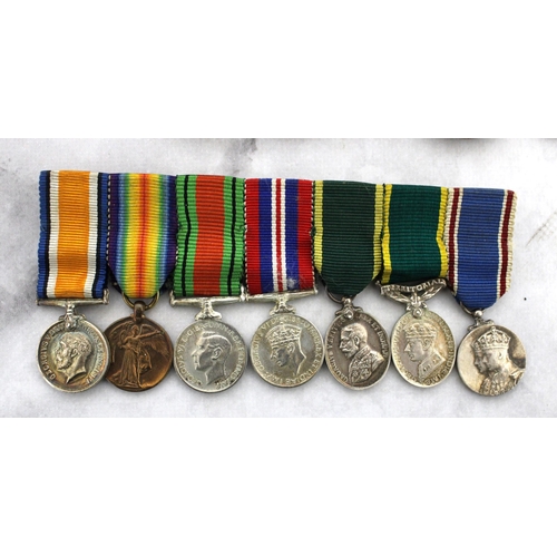 308 - WWI & WWII Military Medal Group of Seven - Includes Miniatures

WWI Named to 31819 PTE J OXENHAM. TH... 