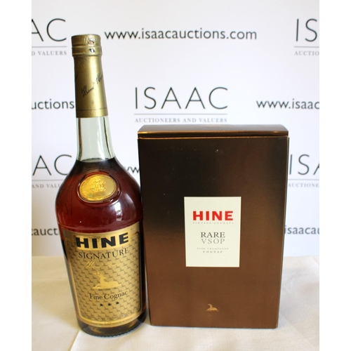 208 - Two Bottles of HINE Cognac 100cl and 70cl ( One Boxed)

Collection Only