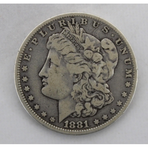 397 - 1881 USA Silver Dollar Coin