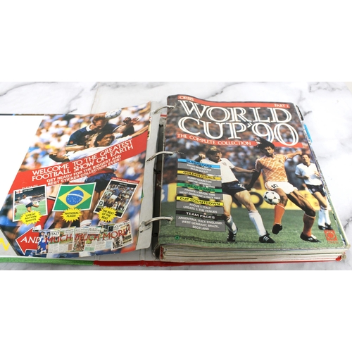 263 - World Cup 90 Folder Containing Collection Of Collectable Sticker Magazines Etc