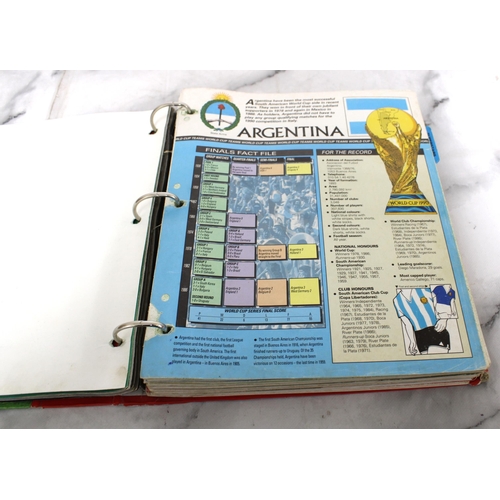 263 - World Cup 90 Folder Containing Collection Of Collectable Sticker Magazines Etc