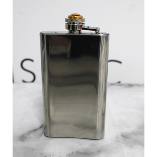 281 - Soviet Military Flask Stainless Steel 6oz Capacity