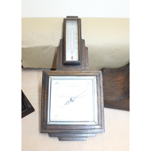 218 - Two Clocks And Barometer Untested
Collection Only
All proceeds of this lot go to Charity