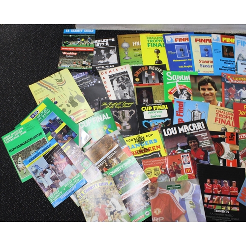 239 - Large Selection Of Collectable Football Programmes - Mainly Charity Shields and League Cup Finals - ... 