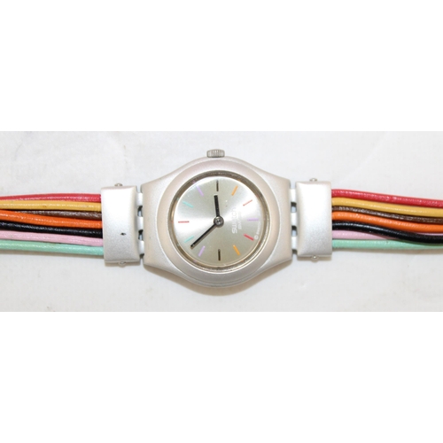 551 - SWATCH Irony Ladies Aluminium Leather Water Resistant Watch Untested
All Proceeds Go To Charity
In A... 