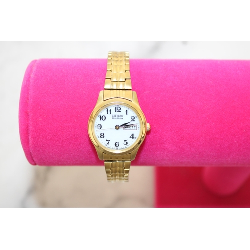 552 - CITIZEN ECO-DRIVE GOLD TONE EXPANDING BRACELET WATCH UNTESTED 
All Proceeds Go To Charity
In A Box