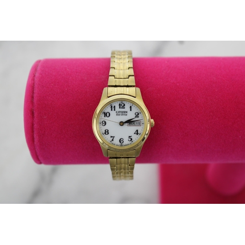 552 - CITIZEN ECO-DRIVE GOLD TONE EXPANDING BRACELET WATCH UNTESTED 
All Proceeds Go To Charity
In A Box