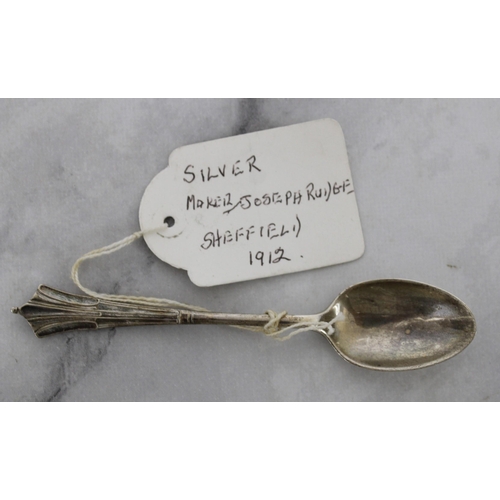 463 - Silver Hallmarked Spoon, Maker-Joseph Rudge Sheffield 1912