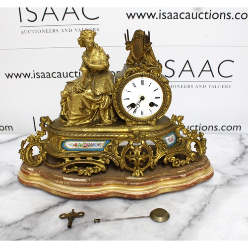 219 - Mantel Clock With Key Untested
Width-43.5cm
Height-33cm
Collection Only