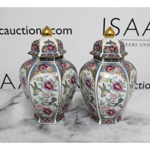 229 - Two Oriental Vases With Lids Height-21cm
Collection Only