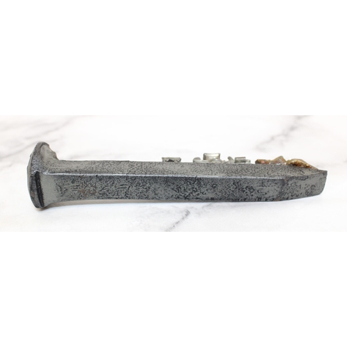 98 - PAPER WEIGHT Miners Chisel With Hand Made Train & Pyrite (Fools Gold)