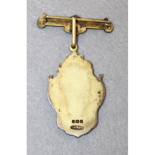 468 - Silver Hallmarked Enamelled Medal