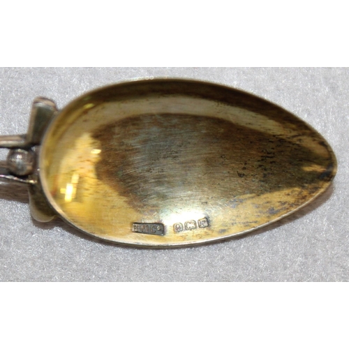 472 - Silver Hallmarked Golf Themed Tea Spoon  Engraved H G C