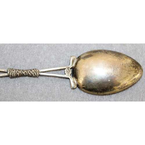 472 - Silver Hallmarked Golf Themed Tea Spoon  Engraved H G C