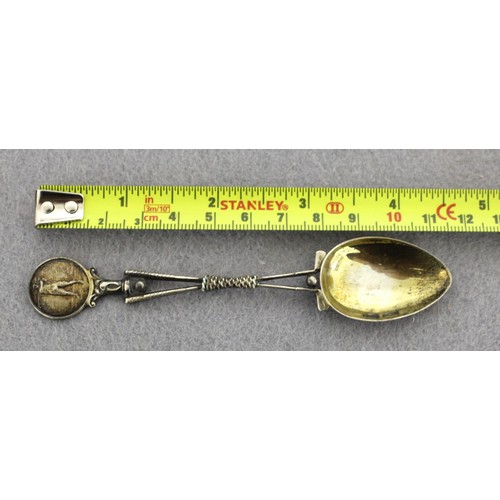 472 - Silver Hallmarked Golf Themed Tea Spoon  Engraved H G C