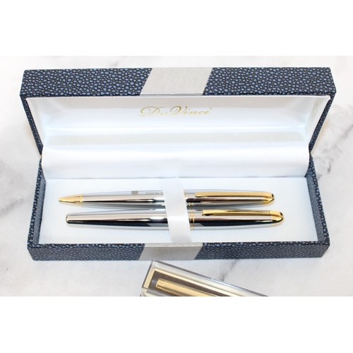 545 - Two Boxed Pens 
One Fountain Pen & Pencil
One GOLD ELECTROPLATED SHEAFFER U.S.A Fountain Pen
All pro... 