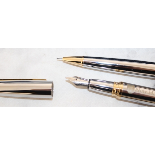 545 - Two Boxed Pens 
One Fountain Pen & Pencil
One GOLD ELECTROPLATED SHEAFFER U.S.A Fountain Pen
All pro... 