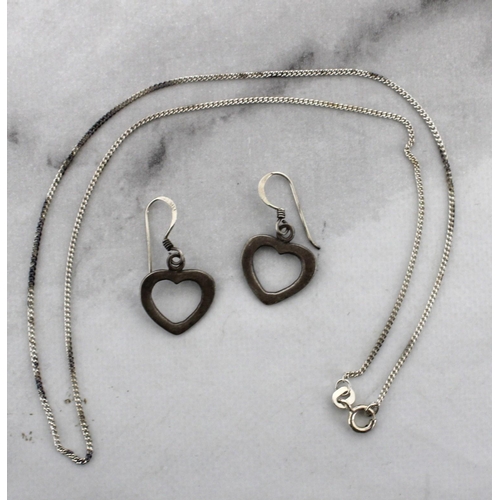 487 - 925 Silver Necklace & Earrings