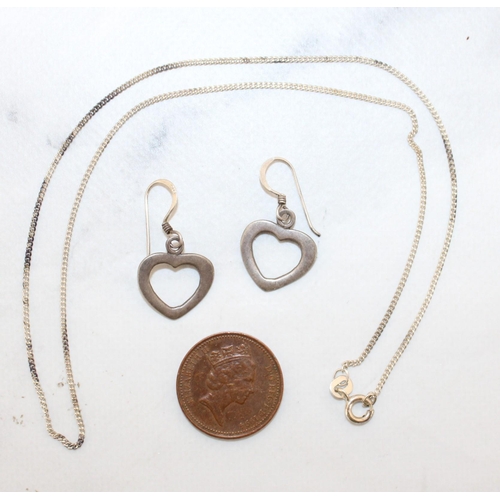 487 - 925 Silver Necklace & Earrings