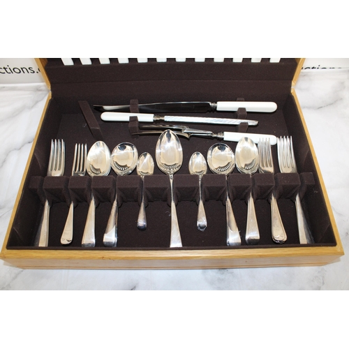 498 - Garrrard & Co Ltd. Regent St London Stainless Cutlery Set In Wooden Box