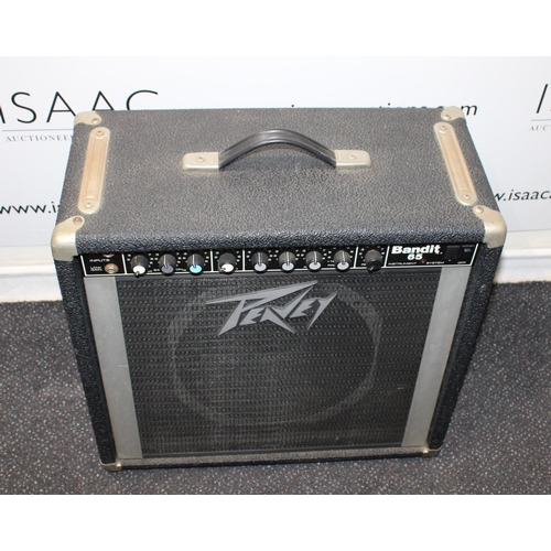 212 - PEAVEY Amplifier Bandit 65 complete with Accessories - Serial 5A02095013 - Collection Only