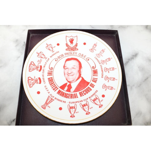 112 - Boxed Bob Paisley Commemorative Plate Liverpool FC Paragon Fine Bone China 
Collection Only