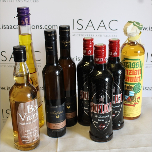 192 - Eight Bottles of Various Wine and Spirits
Collection Only